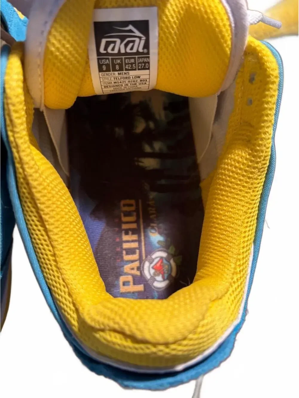 akai x Pacifico Telford Low Sz 9 Shoes Hat Rare Collab Set